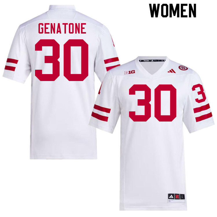 Women #30 Vincent Genatone Nebraska Cornhuskers College Football Jerseys Stitched Sale-White